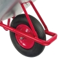 Preview: Matrix Schubkarre Profi 100l 250kg PU-Rad Bauschubkarre rot mit Bodenblech 