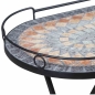 Preview: SIENA GARDEN Serviertisch Prato 41x67,5x60 cm klappbar Mosaikoptik Gartenmöbel 