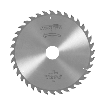 MAFELL Hartmetall Sägeblatt HM 190 x 1,4/2,0 x 30 mm - 36 Zähne - Ersatzblatt 