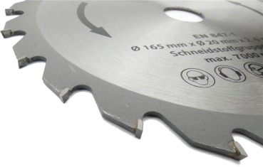 MATRIX Sägeblatt Ersatzsägeblatt 165 mm 24 Zähne für Tauchsäge TRS 1200-56 