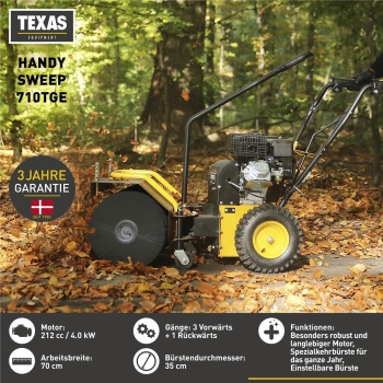 TEXAS Handy Sweep 710TGE E-Start 70cm Kehrmaschine Benzin Schneekehrmaschine  