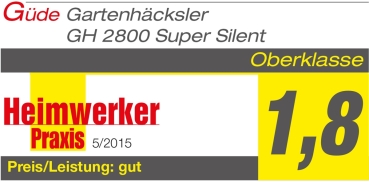 GÜDE Gartenhäcksler GH 2800 SILENT Holzhäcksler Häcksler Walzenhäcksler 2800 W 