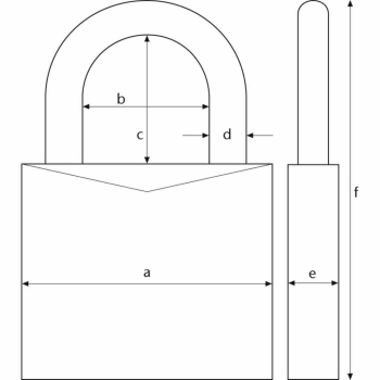 ABUS Vorhangschloss Messing 45/40 Twins 2er Set gleichschließend 2 Stück 40mm 