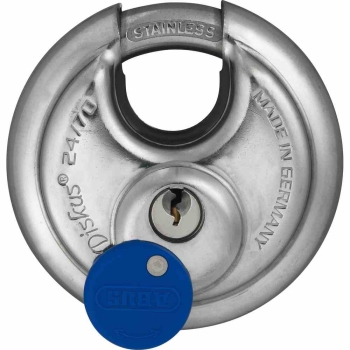 ABUS Diskus Edelstahl Hangschloß 24IB/70 Lock-Tag Vorhängeschloß Level 8 