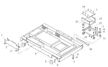 MATRIX Ersatzteil Fußrad für Stromerzeuger Stromgenerator PG 6000 D Silent 