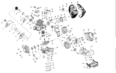 MATRIX Ersatzteil Ansaugkrümmer für Benzin Motorsense Rasentrimmer BMS 4-31 