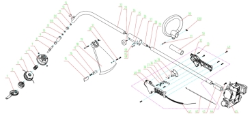 MATRIX Ersatzteil Auskleidung Fadenspule für Motorsense Rasentrimmer BMT 750 