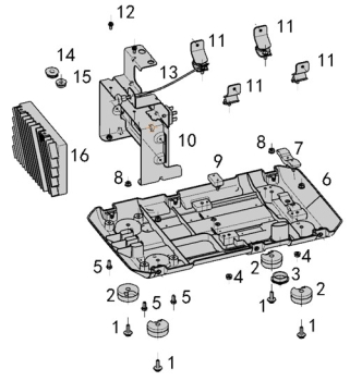 MATRIX Ersatzteil Bodenplatte für Benzin Stromerzeuger Generator PG 2000i-USB 