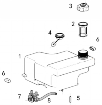 MATRIX Ersatzteil Kraftstofftank für Stromerzeuger Generator PG 2000i-USB 