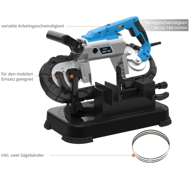 Güde Metallbandsäge MBS1100 Bandsäge Metallsäge Eisensäge mit abn. Unterg. 230V 