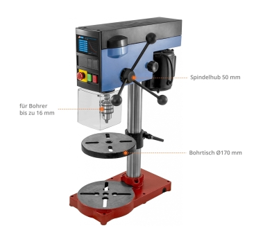 GÜDE Tischbohrmaschine Ständerbohrmaschine Bohrmaschine GTB 13 PRO 250 Watt 