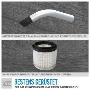 GÜDE Aschesauger Staubsauger Kaminsauger Grillsauger Ofensauger 4l GA 4-600.1 