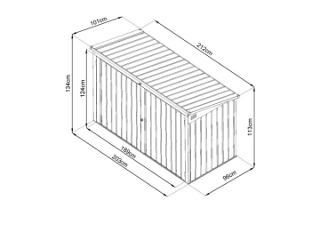 ZIPPER ZI-MTB3 Mülltonnenbox Mülltonne Tonnenverkleidung Müllbox Metall anthrazit 