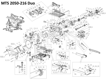 MATRIX Ersatzteil Winkelanschlag für Kombi Gehrungssäge MTS 2050-216 Duo 