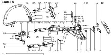 MATRIX Ersatzteil Torsionsfeder für Benzin Motorsäge Kettensäge MCS 38-36 