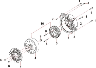 MATRIX Ersatzteil Rotor Stromerzeuger PG 3000i-USB 