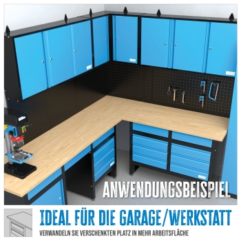 GÜDE Lochwand Set GL 600E Rückwand Ecke Werkzeughalter 9x9 Lochmatrix 