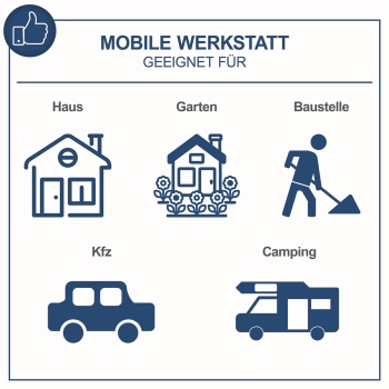 Scheppach Akkuschrauber mit Akku 20V Werkzeugkoffer mobile Werkstatt C-DTB74/1-X 