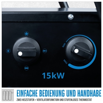 GÜDE GEH 15 Elektroheizer Heizgerät Bauheizer Bautrockner Heizgebläse 400V 15kW 