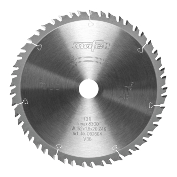 MAFELL Hartmetall Sägeblatt GT 162 x 1,2/1,8 x 20 mm - 49-7 Zähne - Ersatzblatt 