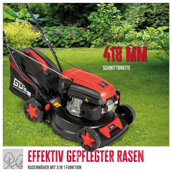 GÜDE Benzin Rasenmäher Mäher 42 cm Schnittbreite Radantrieb ECO WHEELER 413.3 R 