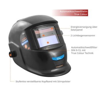 GÜDE automatischer Schweißhelm Schweißmaske Schweißschild GSH-TC-2 