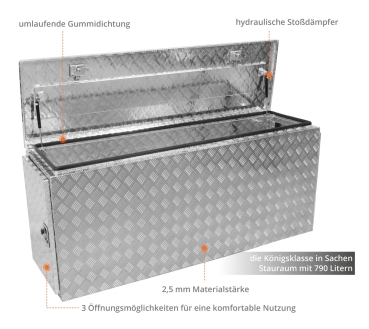 GÜDE Alu Transportbox GT 790 Alukoffer Alukiste Werkzeugkiste Werkzeugkoffer 