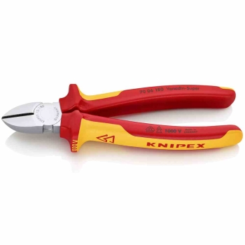 KNIPEX 0303381 Seitenschneider, 180mm, Schutzisoliert 1000V, Isoliert, VDE geprüft, Standard ***NEU*** 