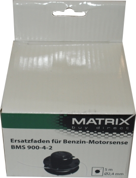 Matrix Ersatzteil Fadenspule komplett für Rasentrimmer BMS 900-4-2 5m 2,4mm 