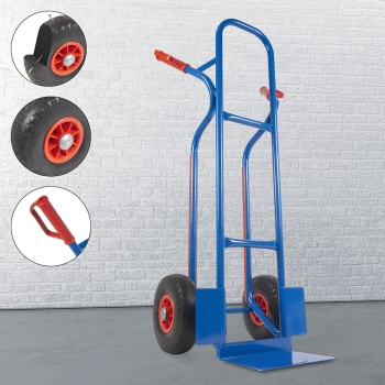 TRESTLES Profi Sackkarre robust mit Treppenrutsche Vollgummireifen 250kg S04blau 