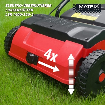 MATRIX elektro Vertikutierer Rasenlüfter Kombigerät LSR 1400-320-2 *gebraucht* 