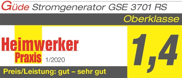 GÜDE Stromerzeuger Benzin Stromgenerator Synchron Notstromaggregat GSE 3701 RS 