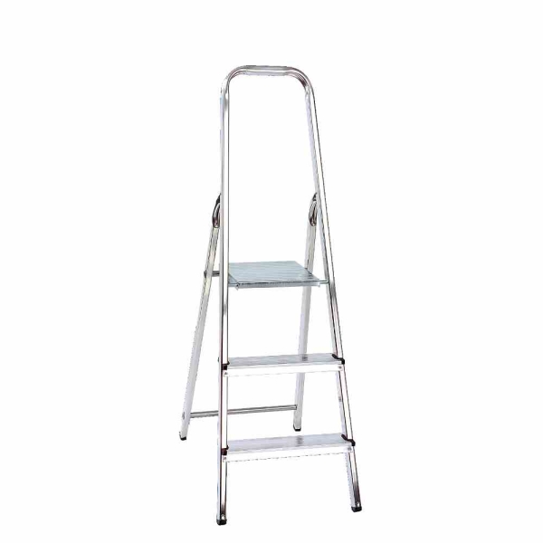 ALPFA Haushaltsleiter 3 Stufen Alu Aluminium Leiter Treppe 2,36m Arbeitshöhe 