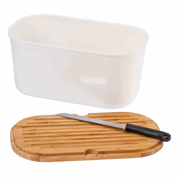 KESPER Brotbox weiß Melamin, 37 x 17,5 x 21,5 cm Brotkasten, Brotbehälter 