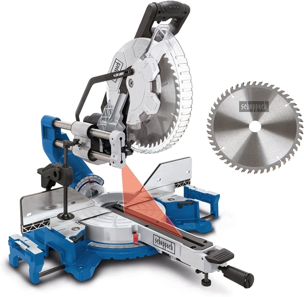 Scheppach Kappsäge Gehrungssäge Zugsäge HM305SL Posaunenauszug 180mm Schnitthöhe 