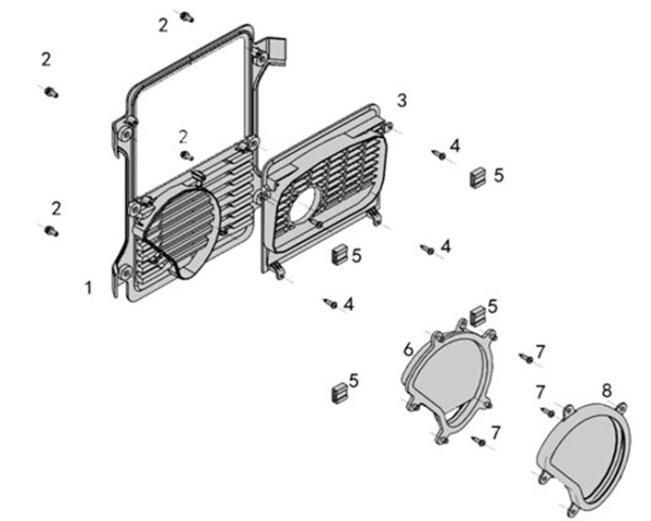 MATRIX Ersatzteil Schalldämpferaufnahme für Stromerzeuger Generator PG 2000i-USB 