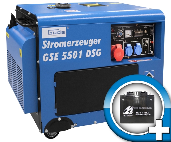 GÜDE Notstromaggregat Stromerzeuger Stromgenerator Diesel Generator GSE 5501 DSG 