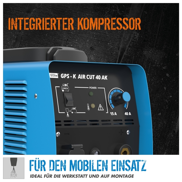 GÜDE Plasmaschneider Plasma Cutter Plasmaschneidgerät GPS-K AIR CUT 40 AK 