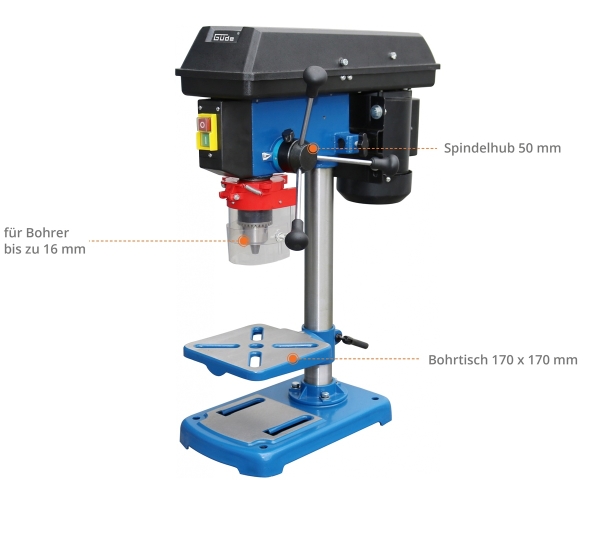 GÜDE Tischbohrmaschine Ständerbohrmaschine Bohrmaschine GTB 14/509 500 Watt 