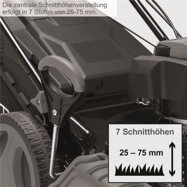 Scheppach Rasenmäher Benzin mit Antrieb Trike 51cm Breite 6in1 5,2PS MS197-51B 