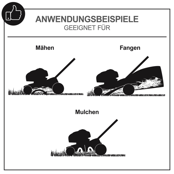 Scheppach Rasenmäher Benzin mit Antrieb 51cm Schnittbreite 6in1 4,1PS MS173-51B 