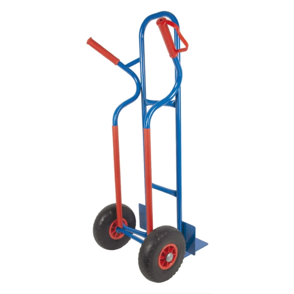 TRESTLES Profi Sackkarre robust mit Treppenrutsche Vollgummireifen 250kg S04blau 