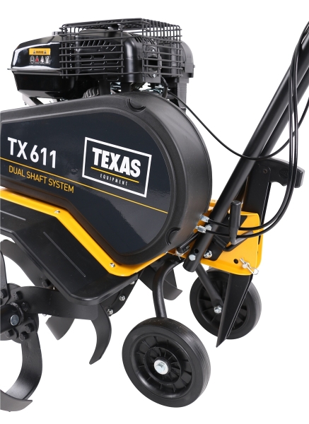 TEXAS Gartenfräse Motorhacke Bodenhacke Bodenfräse Pflug Benzin Profi TX611TG 