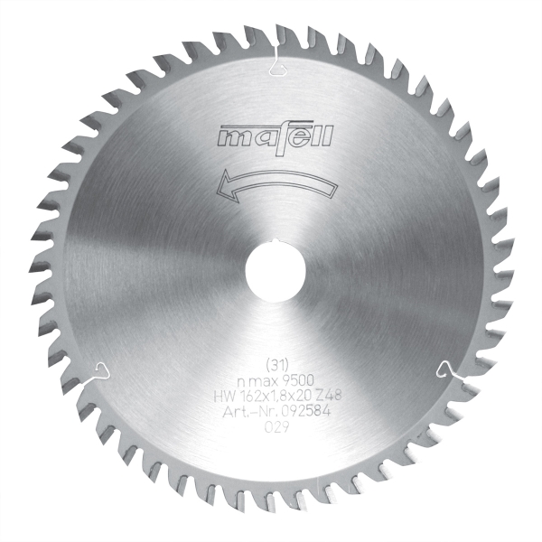 MAFELL Hartmetall Sägeblatt HM 162 x 1,2/1,8 x 20 mm - 48 Zähne - Ersatzblatt 